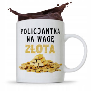 Kubek Prezent Dla Policjantki Na Wagę Złota
