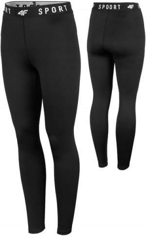 Damskie legginsy sportowe 4F SPDF351 czarny S