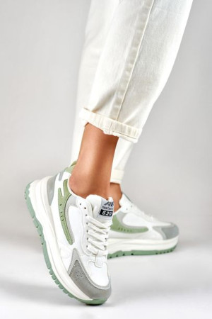Biało-miętowe sneakersy damskie Minti