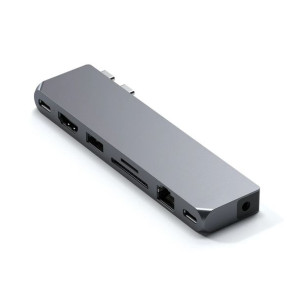 Satechi Pro Hub Max Aluminiowy Hub z Podwójnym USB-C do MacBook 2x USB-C