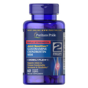Puritan's Pride Glukozamina Chondroityna MSM 60 tabletek Na zdrowe stawy