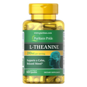 Puritan's Pride L-Teanina 200mg 60 kapsułek Relaks Lepszy sen