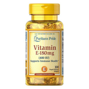 Puritan's Pride Witamina E 180 mg 400IU 100K Wsparcie antyoksydacyjne