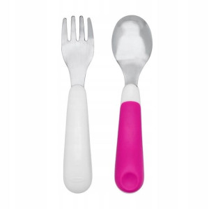 Sztućce Metalowe w Etui 12m+ Pink Oxo