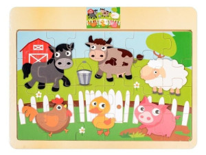 Daffi 41134 Drewno Puzzle Zwierzęta