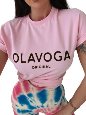 T-shirt damski OLAVOGA JOLIE róż - M
