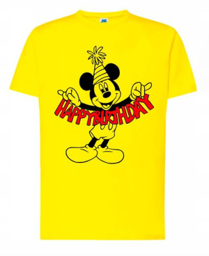 Koszulka Mickey Happy Birthday PREZENT r.116