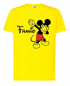 Koszulka Myszka Mickey imię dziecka PREZENT r.116