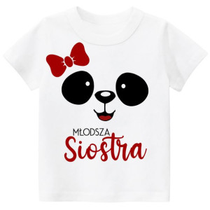 T-shirt koszulka MŁODSZA SIOSTRA rodzeństwa 104