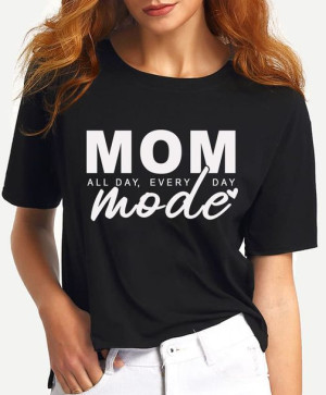 T-shirt Koszulka Damska Mom Mode M