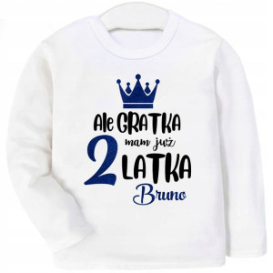 Bluzka koszulka Ale gratka mam 2 latka IMIĘ r 104