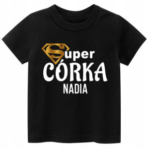 Koszulka t-shirt SUPER CÓRKA NA PREZENT r. 104