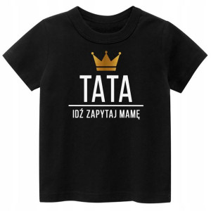 Koszulka t-shirt Z NAPISAMI TATA PREZENT M