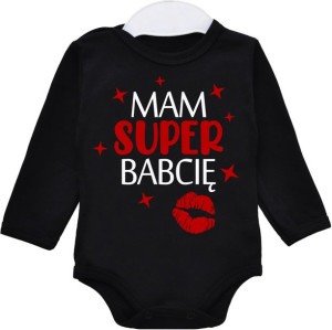 Body dł rękaw Mam super babcię DZIEŃ BABCI r. 68