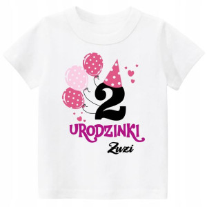 Koszulka Urodziny Balony 2 Lata Roz. Pow Xl