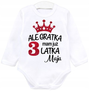 Body dł rękaw Ale gratka mam 3 latka IMIĘ r. 98