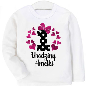 Bluzka PIERWSZE urodziny rok ROCZEK IMIĘ r. 92