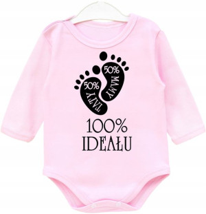 Body z nadrukiem dł rękaw napisy 100% ideału r. 98