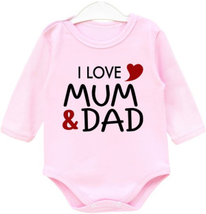 Body z nadrukiem I love mum&dad dł rękaw r. 68
