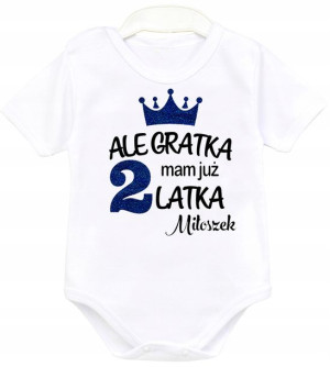 Body kr rękaw URODZINY Ale gratka mam 2 latka r 98