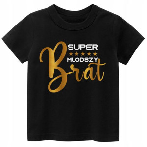 Koszulka z nadrukiem Tshirt Super młodszy brat 146