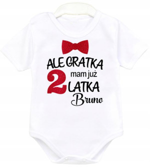 Body kr rękaw URODZINY Ale gratka mam 2 latka r 92