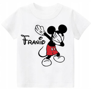 Koszulka Myszka Mickey imię dziecka PREZENT r. 98