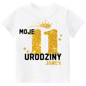 Koszulka URODZINY Moje 11 Urodziny Imię 140