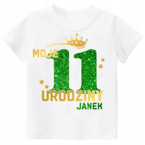 Koszulka URODZINY Moje 11 Urodziny Imię 140
