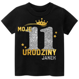 Koszulka URODZINY Moje 11 Urodziny BROKAT Imię 140