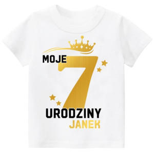 Koszulka URODZINY Moje 7 Urodziny Imię 146
