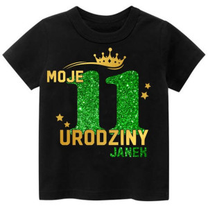 Koszulka URODZINY Moje 11 Urodziny BROKAT Imię 152