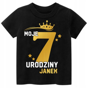Koszulka URODZINY Moje 7 Urodziny Imię 128