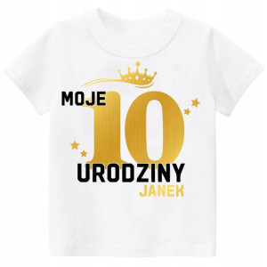 Koszulka URODZINY Moje 10 Urodziny Imię 146