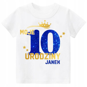 Koszulka URODZINY Moje 10 Urodziny BROKAT Imię 152