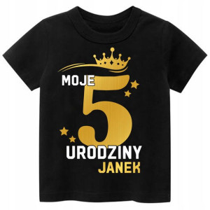 Koszulka URODZINY Moje 5 Urodziny Imię r.128