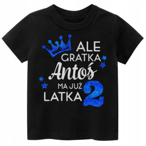 Koszulka URODZINY Ale gratka ma już 2 latka r.98