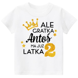Koszulka URODZINY Ale gratka ma już 2 latka r. 98