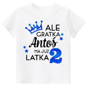 Koszulka URODZINY Ale gratka ma już 2 latka r. 92