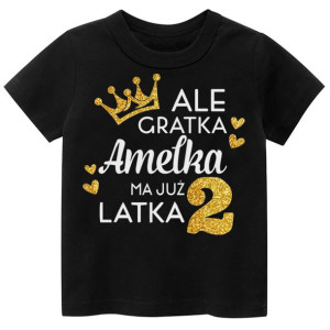 Koszulka URODZINY Ale gratka ma już 2 latka r. 92