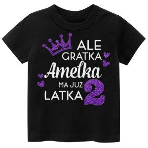 Koszulka URODZINY Ale gratka ma już 2 latka r. 92