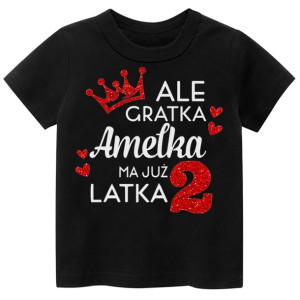 Koszulka URODZINY Ale gratka ma już 2 latka r. 104