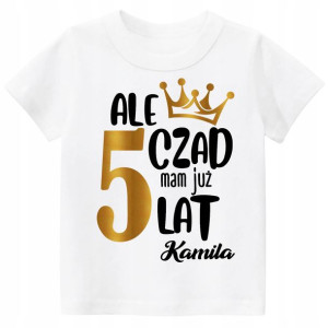 Koszulka URODZINY 5 lat imię dziecka r. 116