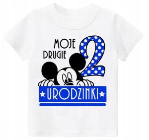 Koszulka Urodziny Moje 2 Urodziny Myszka Miki 92