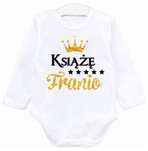 Body dł rękaw z imieniem dziecka KSIĄŻĘ IMIĘ r.62