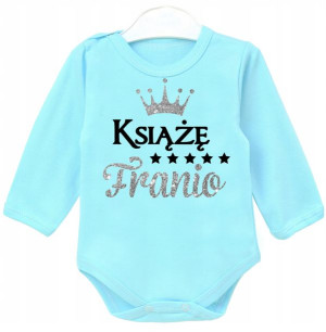 Body dł rękaw z imieniem dziecka KSIĄŻĘ IMIĘ r.98