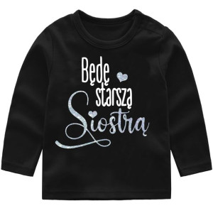 Bluzka koszulka dł rękaw Będę staszą siostrą r 140