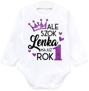 Body dł rękaw URODZINY Ale szok mam już rok r. 86