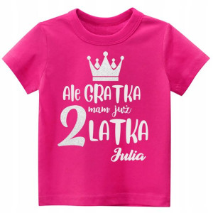 Koszulka URODZINY Ale gratka mam już 2 latka r. 92