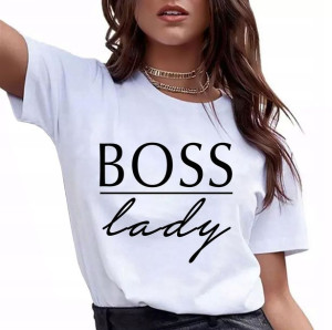 T-shirt Koszulka damska nadruk LADY BOSS S